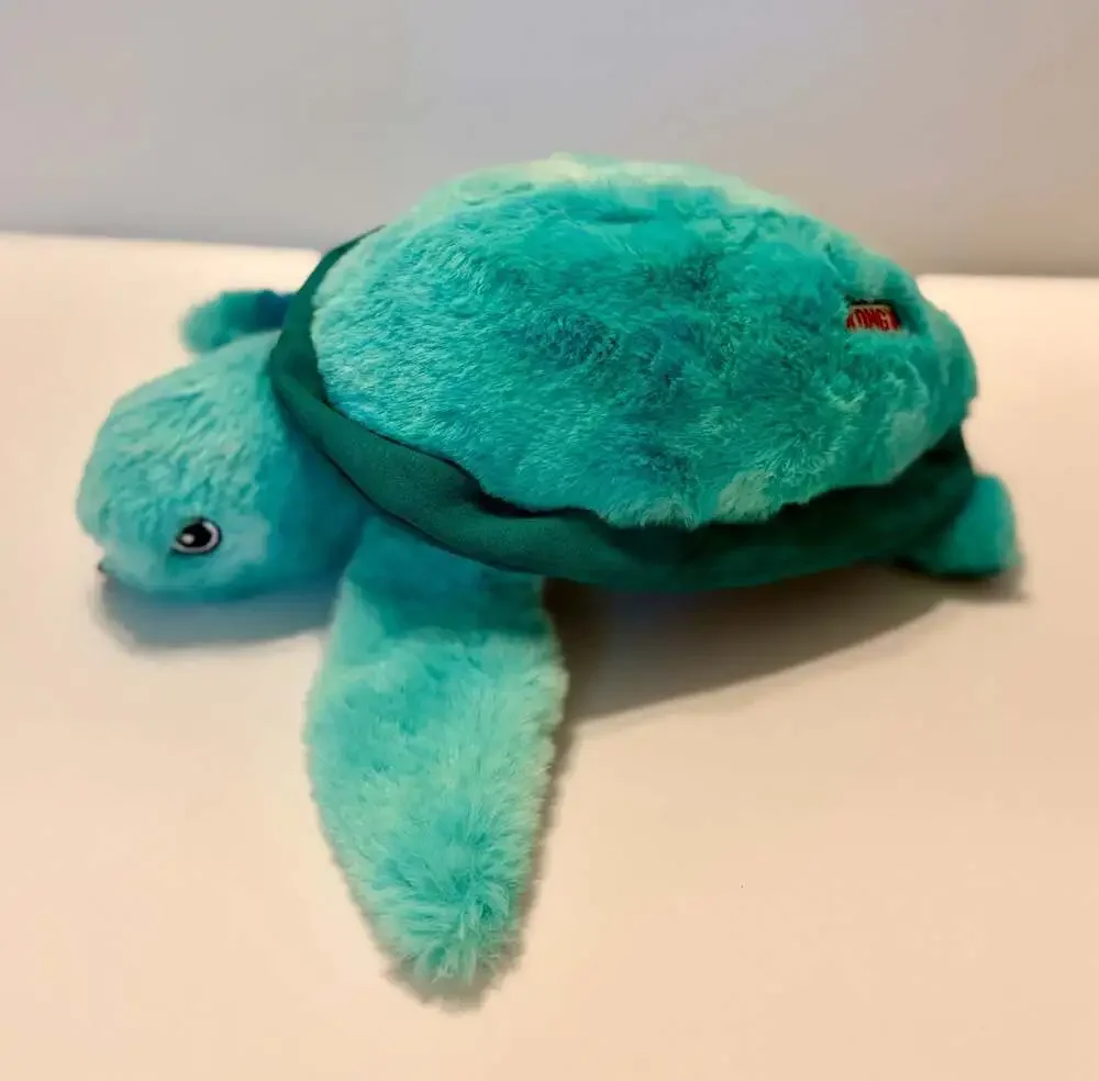 KONG SoftSeas Turtle Plush Dog Toy with Squeaker